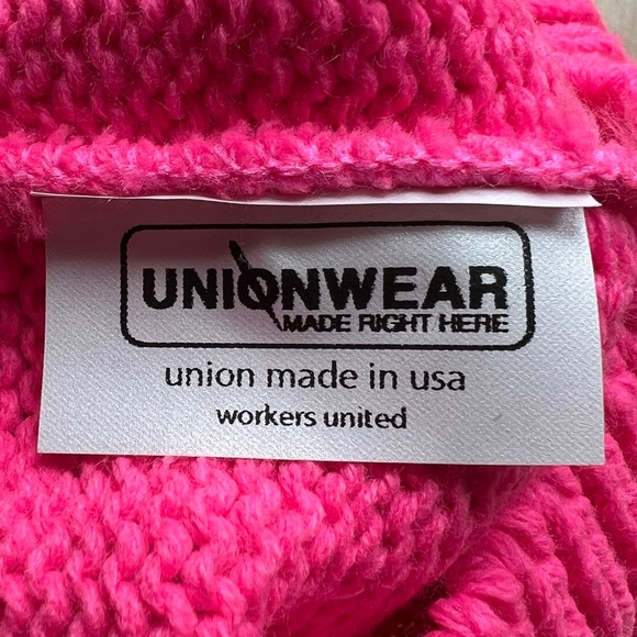 Nevertheless She Persisted hot pink Barbie core pussycat union made USA knit hat - Picture 5 of 5